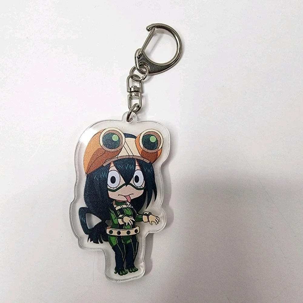 Set of 7 My Hero Academia Anime Acrylic Keychain Keyring Clips Clear Backs